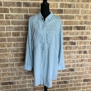 ECI New York denim tunic dress size medium blue
